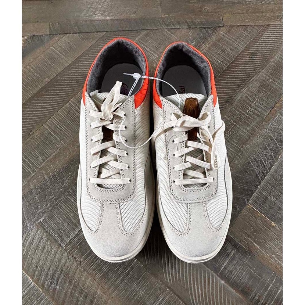 Olukai Punini Off-White Molten Orange Sneakers 10514-189U Men's Size 10.5 NEW